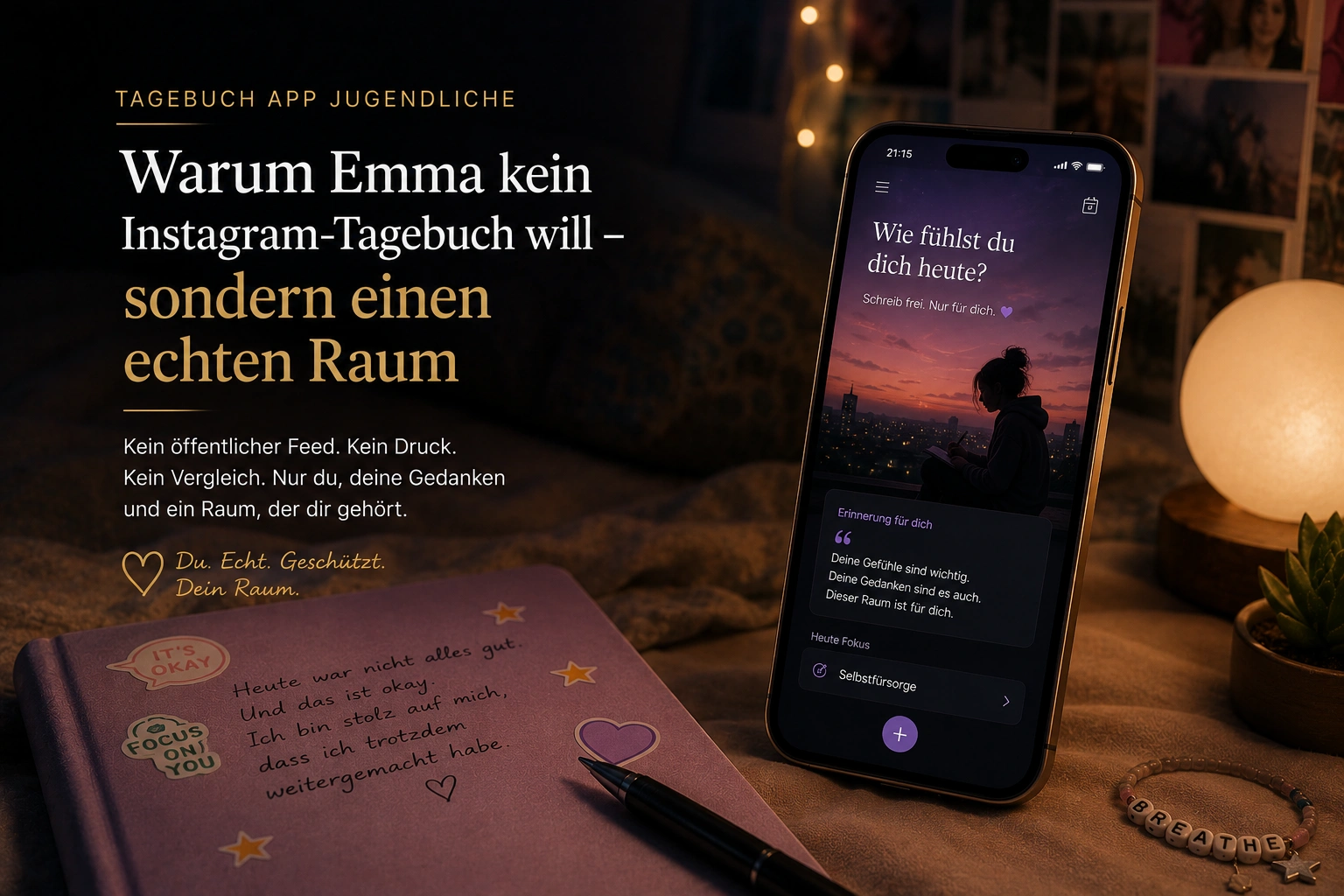 Tagebuch App Jugendliche 2026: Warum Emma kein Instagram-Tagebuch will – sondern einen echten Raum